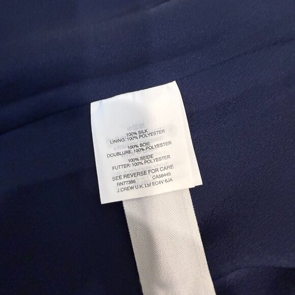 NWT J Crew 100% Silk Blouse in Size 8 - Picture 7 of 7